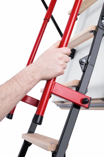 Чердачная лестница Oman POLAR PLUS С ЛЮКОМ 3-х секционная 70х120х280