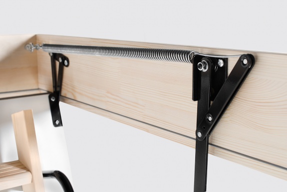 Чердачная лестница Oman POLAR PLUS С ЛЮКОМ 3-х секционная 70х120х280