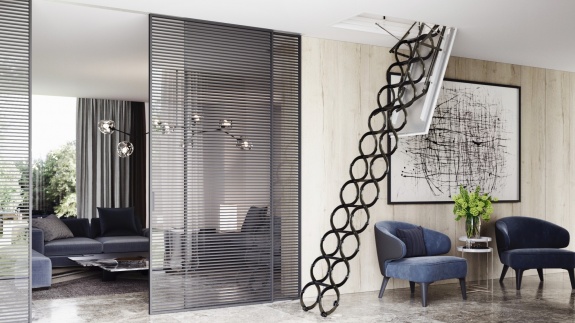 Чердачная лестница Oman NOZYCOWE PP 3-х секционная 50х90х300