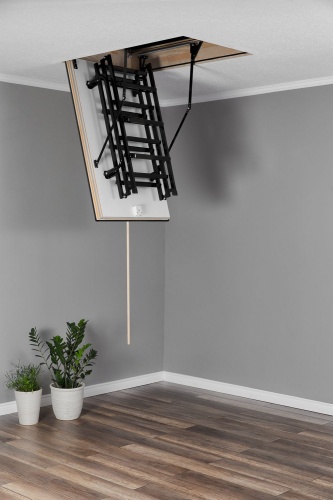 Чердачная лестница Oman  METAL T3 EI60 3-х секционная, противопожарная 60х120х280