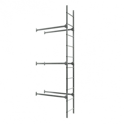 Лестница фасадная BORGE, нижняя секция, 2,7 м RAL3011