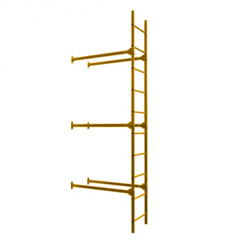 Лестница фасадная BORGE, нижняя секция, 2,7 м RAL1007