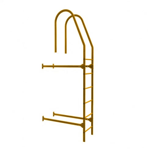 Лестница фасадная BORGE, верхняя секция, 1,8 м RAL1007
