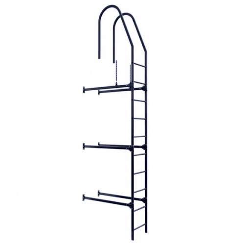 Лестница фасадная BORGE, верхняя секция, 2,7 м RAL9005