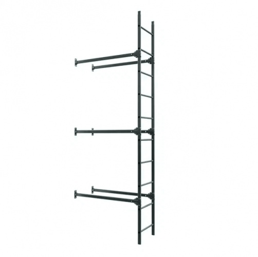 Лестница фасадная BORGE, нижняя секция, 2,7 м RAL9005