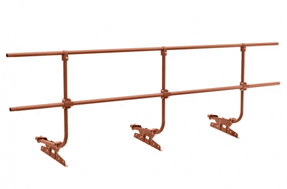 Ограждение кровельное BORGE для кровли из металлочерепицы, профнастила, материалов на основе битума, 3м RAL 8004