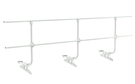 Ограждение кровельное BORGE для кровли из металлочерепицы, профнастила, материалов на основе битума, 3м, RAL 9003