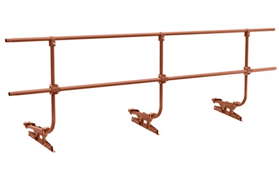 Ограждение кровельное BORGE для фальцевой  кровли, 3м, RAL 8004