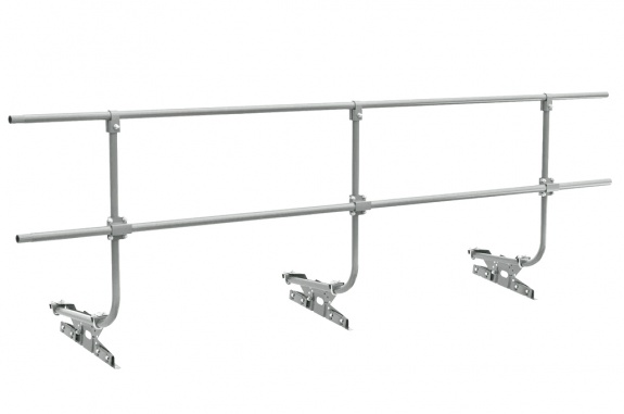 Ограждение кровельное BORGE для фальцевой  кровли, 3м, RAL 9006