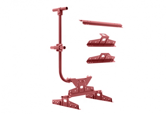 Ограждение кровельное BORGE для монтажа параллельно фальцу, 3м, RAL 3011