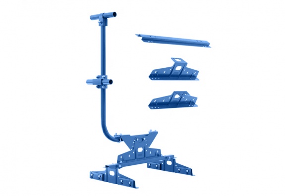 Ограждение кровельное BORGE для монтажа параллельно фальцу, 3м, RAL 5005
