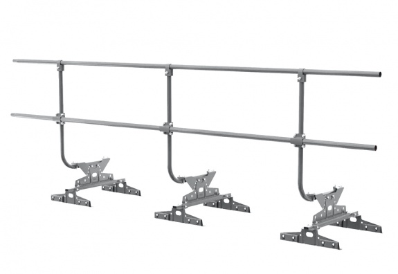 Ограждение кровельное BORGE для монтажа параллельно фальцу, 3м, RAL 7004