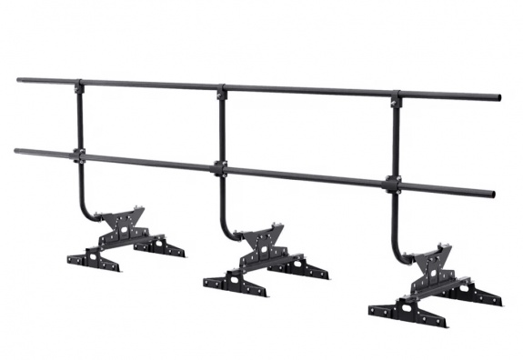 Ограждение кровельное BORGE для монтажа параллельно фальцу, 3м, RAL 9005