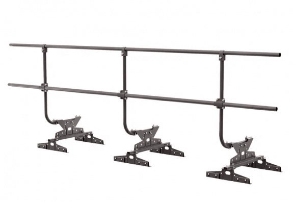 Ограждение кровельное BORGE для монтажа параллельно фальцу, 3м, RR 32