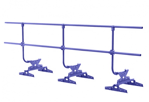 Ограждение кровельное BORGE для монтажа параллельно фальцу, 3м, RAL 5002