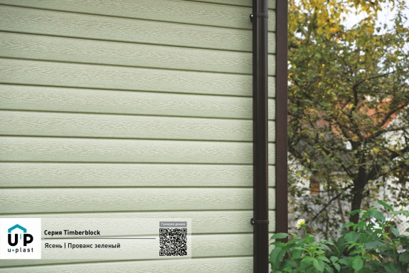 Наружный угол Ю-пласт Timberblock Ясень прованс зеленый