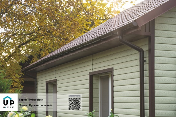 Наружный угол Ю-пласт Timberblock Ясень прованс зеленый