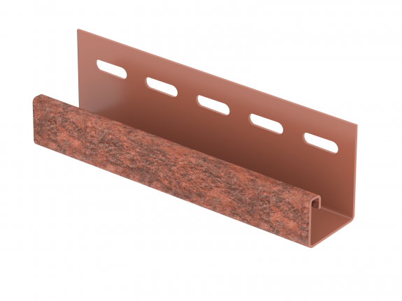 J-планка Ю-Пласт Стоун Хаус Кирпич красный