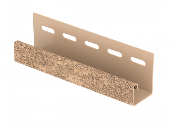 J-планка Ю-Пласт Стоун Хаус Кирпич бежевый