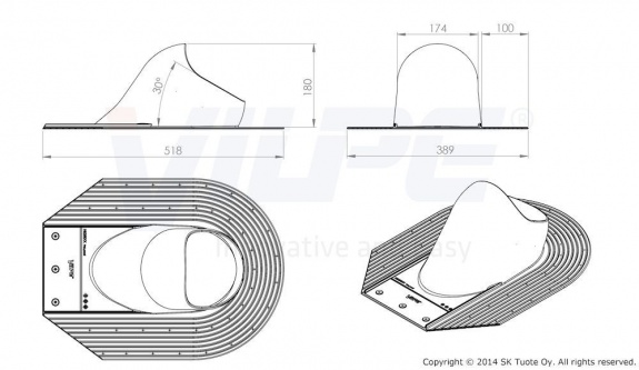 HS HUOPA/SLATE Проходной элемент синий