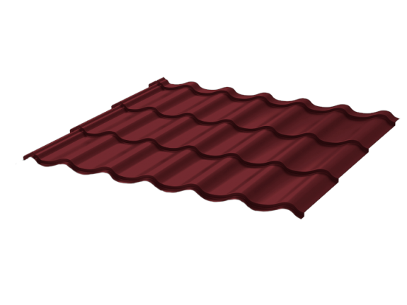 Металлочерепица МЧ2 Стандарт 0,45 RAL 3009 оксид красный