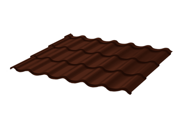 Металлочерепица МЧ2 Стандарт 0.45 RAL8004 коричневая медь