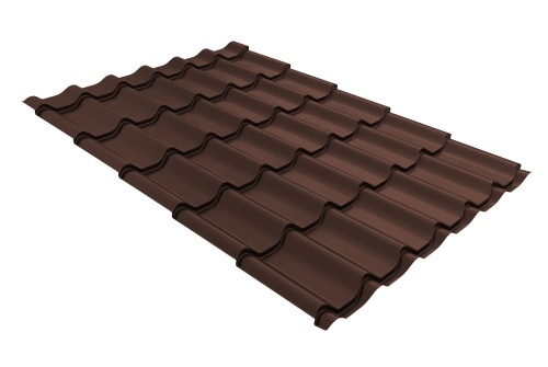 Металлочерепица классик 0,5 Drap TX RAL 8017 шоколад