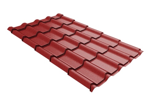 Металлочерепица камея 0,5 Rooftop Matte RAL 3011 коричнево-красный