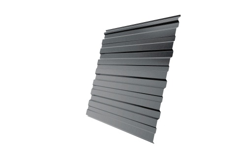 Профнастил С10R 0,5 Satin RAL 9006 бело-алюминиевый