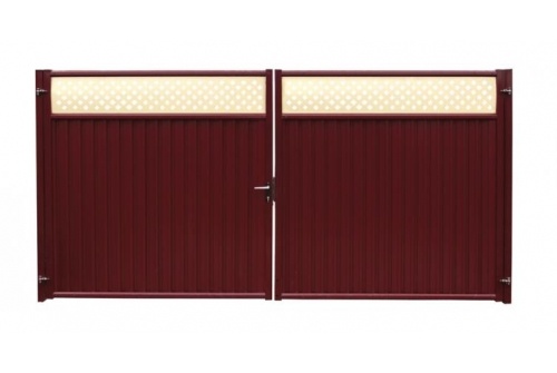 Ворота Эстет Плюс 2,4х3,6 RAL 3005/1014