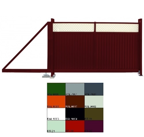Ворота откатные Estet Plus 2,0х4,5 RAL RR 32/RR32