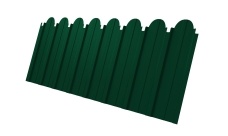 Профнастил С10A фигурный 0,45 PE с пленкой RAL 6005 зеленый мох