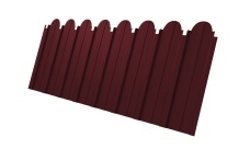 Профнастил С10A фигурный 0,45 PE с пленкой RAL 3005 красное вино