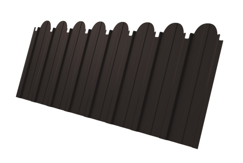 Профнастил С10A фигурный 0,5 PurPro Matt 275 RR 32 темно-коричневый