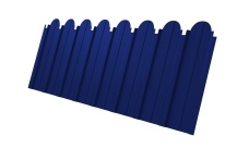 Профнастил С10A фигурный 0,45 PE с пленкой RAL 5002 ультрамариново-синий