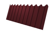 Профнастил С8А фигурный 0,5 Satin RAL 3005 красное вино