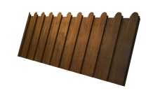 Профнастил С8А фигурный 0,45 Print-double Elite с пленкой Golden Wood