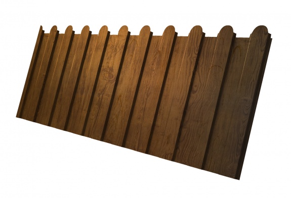 Профнастил С8А фигурный 0,45 Print Premium Golden Wood