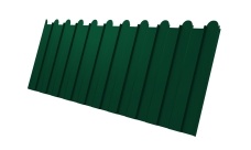Профнастил С8А фигурный 0,45 PE с пленкой RAL 6005 зеленый мох