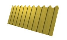Профнастил С8А фигурный 0,45 PE с пленкой RAL 1018 цинково-желтый