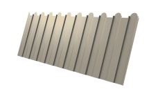 Профнастил С8А фигурный 0,45 PE с пленкой RAL 1015 светлая слоновая кость