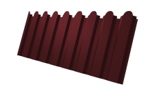 Профнастил С20А фигурный 0,45 PE с пленкой RAL 3005 красное вино