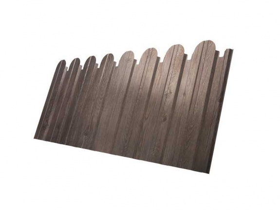 Профнастил С20А фигурный 0,45 Print Elite White Wood