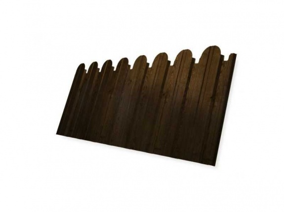 Профнастил С20А фигурный 0,45 Print Elite Choco Wood