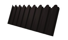 Профнастил С20А фигурный 0,45 Drap ST RAL 9005 черный