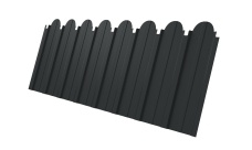 Профнастил С10B фигурный Grand Line 0,5 Quarzit Pro Matt с пленкой RAL 7016 антрацитово-серый