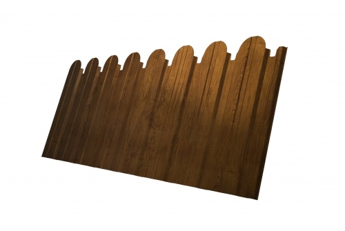 Профнастил С10A фигурный 0,45 Print Elite с пленкой Golden Wood