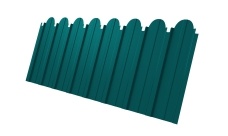 Профнастил С10A фигурный 0,45 PE с пленкой RAL 5021 водная синь