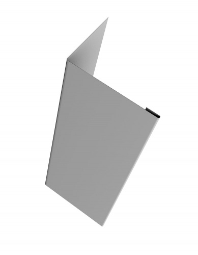 Нащельник (для калиток и ворот) 25х35 жалюзи Milan 0,7 PE c пленкой RAL 7004 сигнальный серый (L1,68)