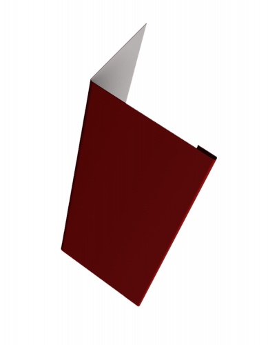 Нащельник (для калиток и ворот) 25х35 жалюзи Milan 0,5 Quarzit с пленкой RAL 3005 красное вино (L1,68)